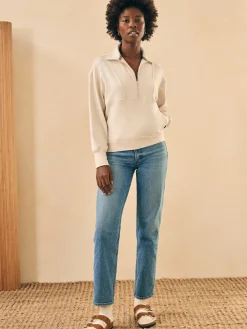 Women Faherty Brand Hoodies & Sweatshirts*Legend™ Lounge Half Zip Sweatshirt -