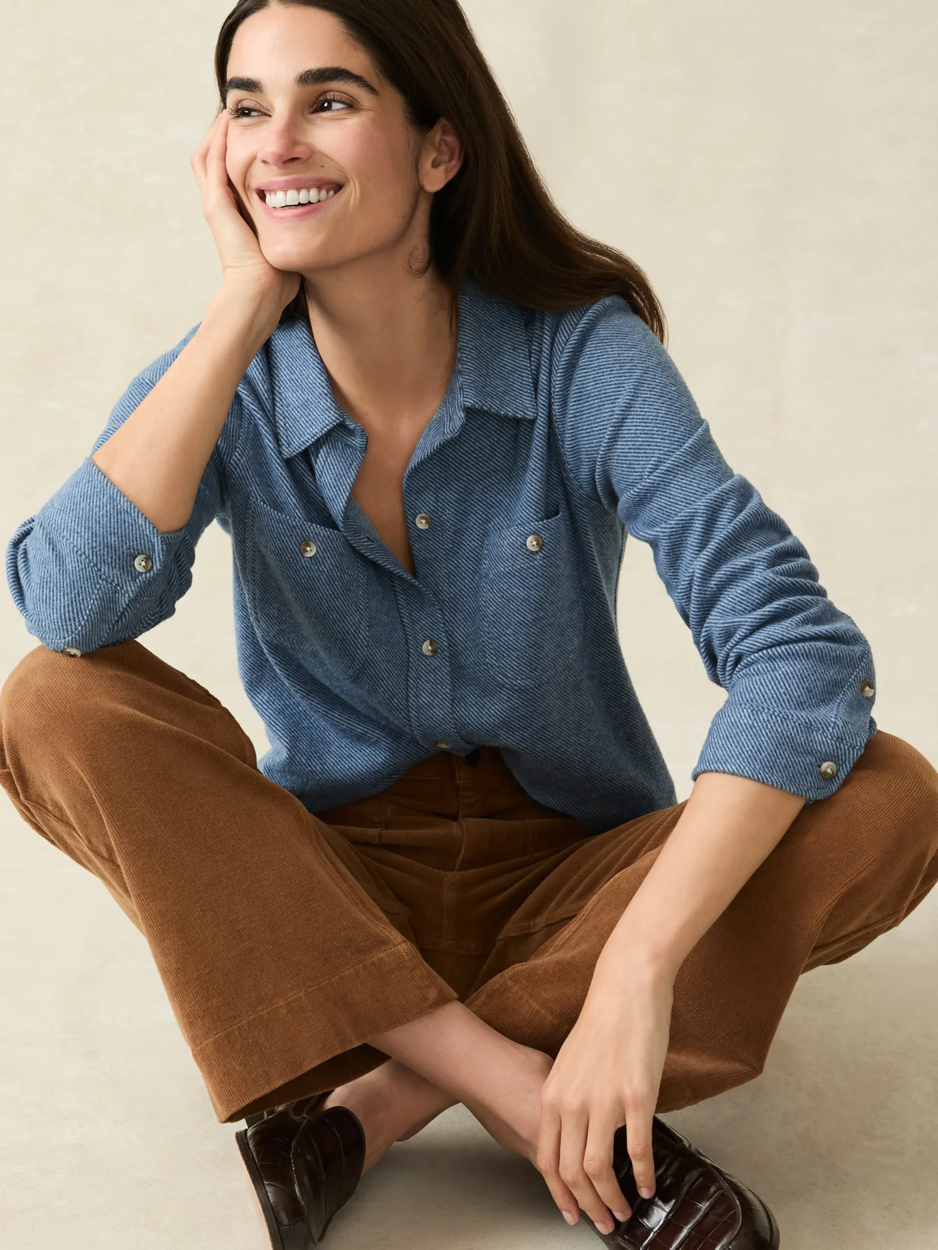 Women Faherty Brand Shirts & Tops*Legend™ Sweater Shirt -