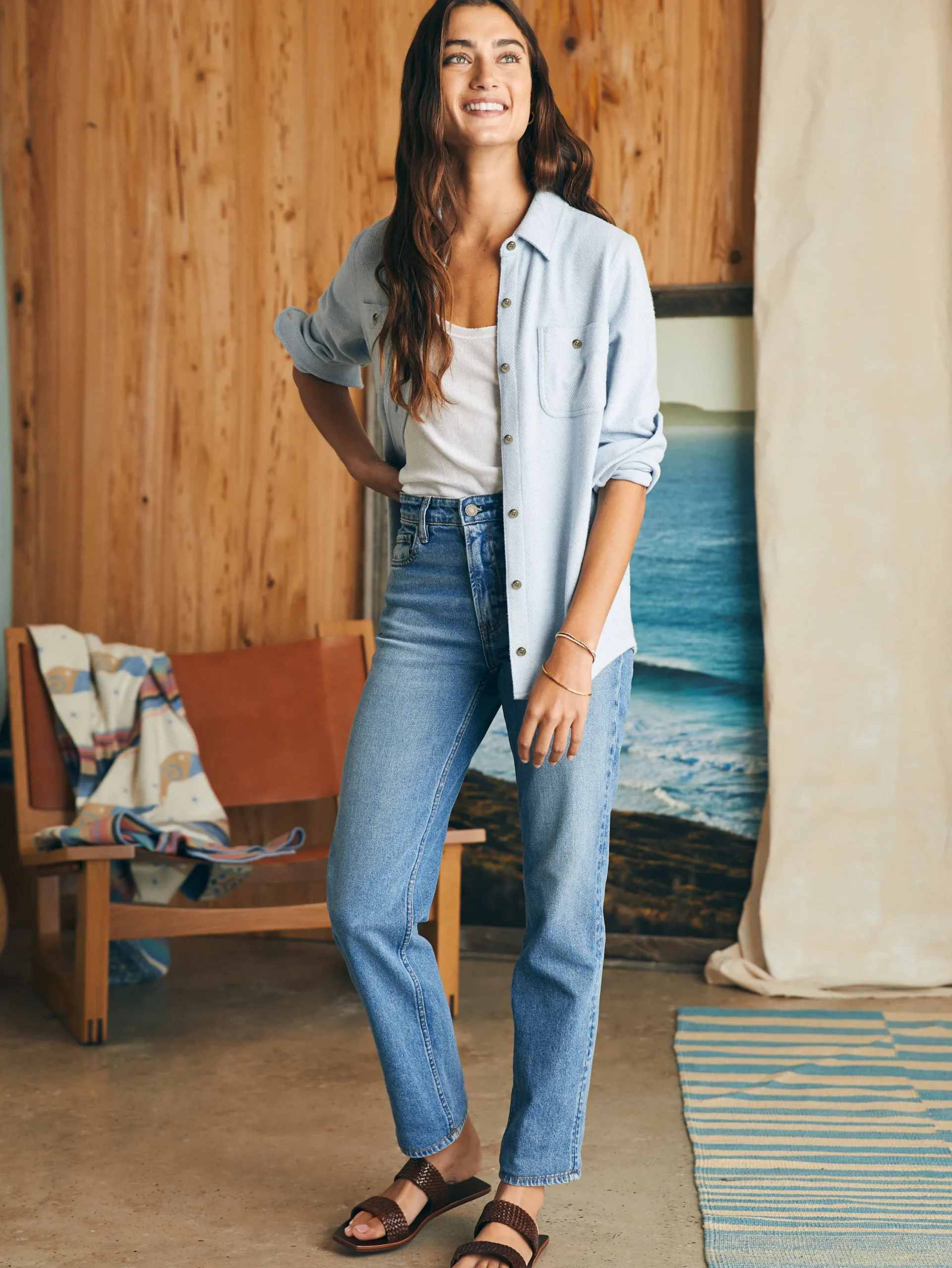 Women Faherty Brand Shirts & Tops*Legend™ Sweater Shirt -