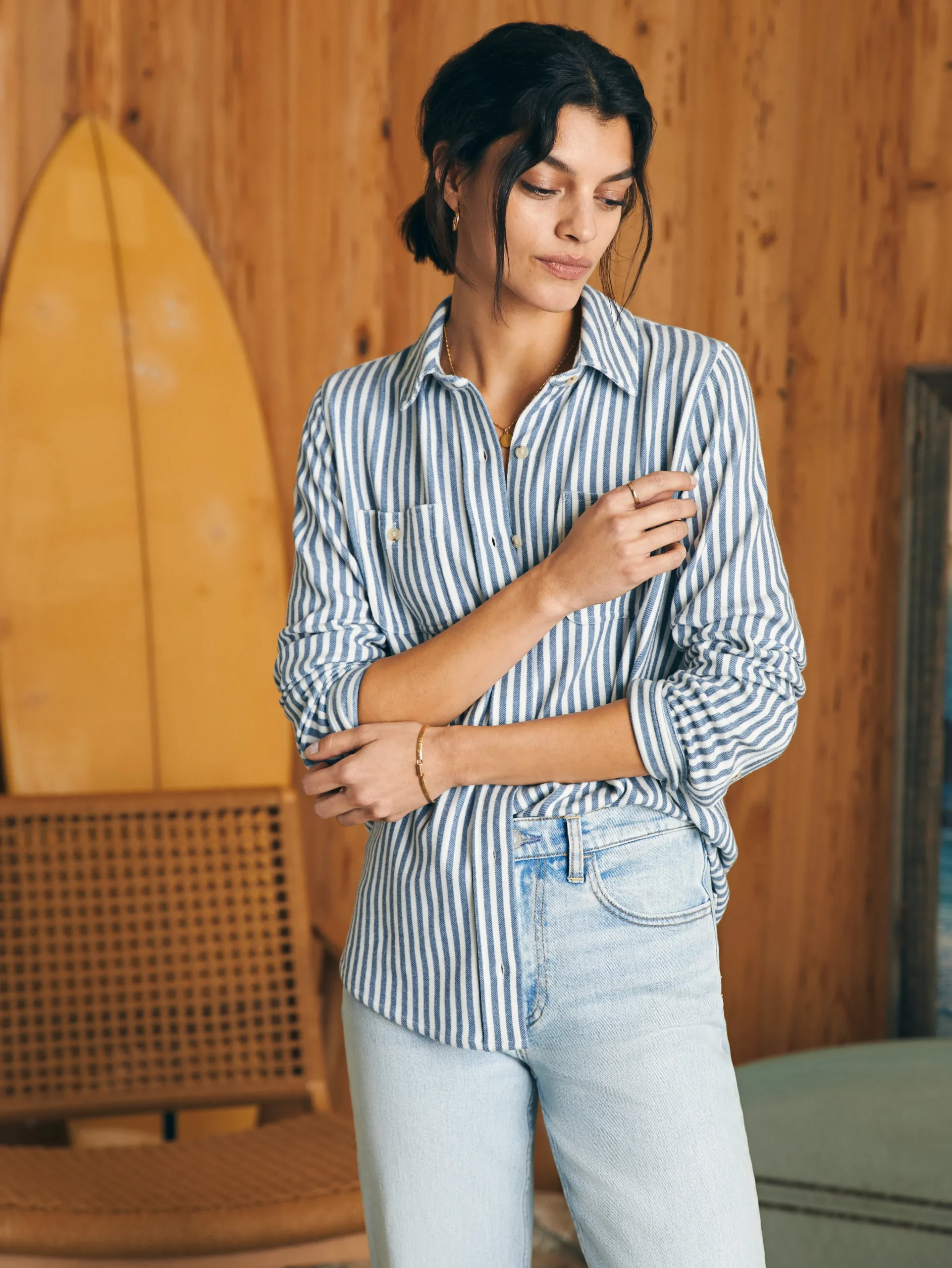 Women Faherty Brand Shirts & Tops*Legend™ Sweater Shirt -