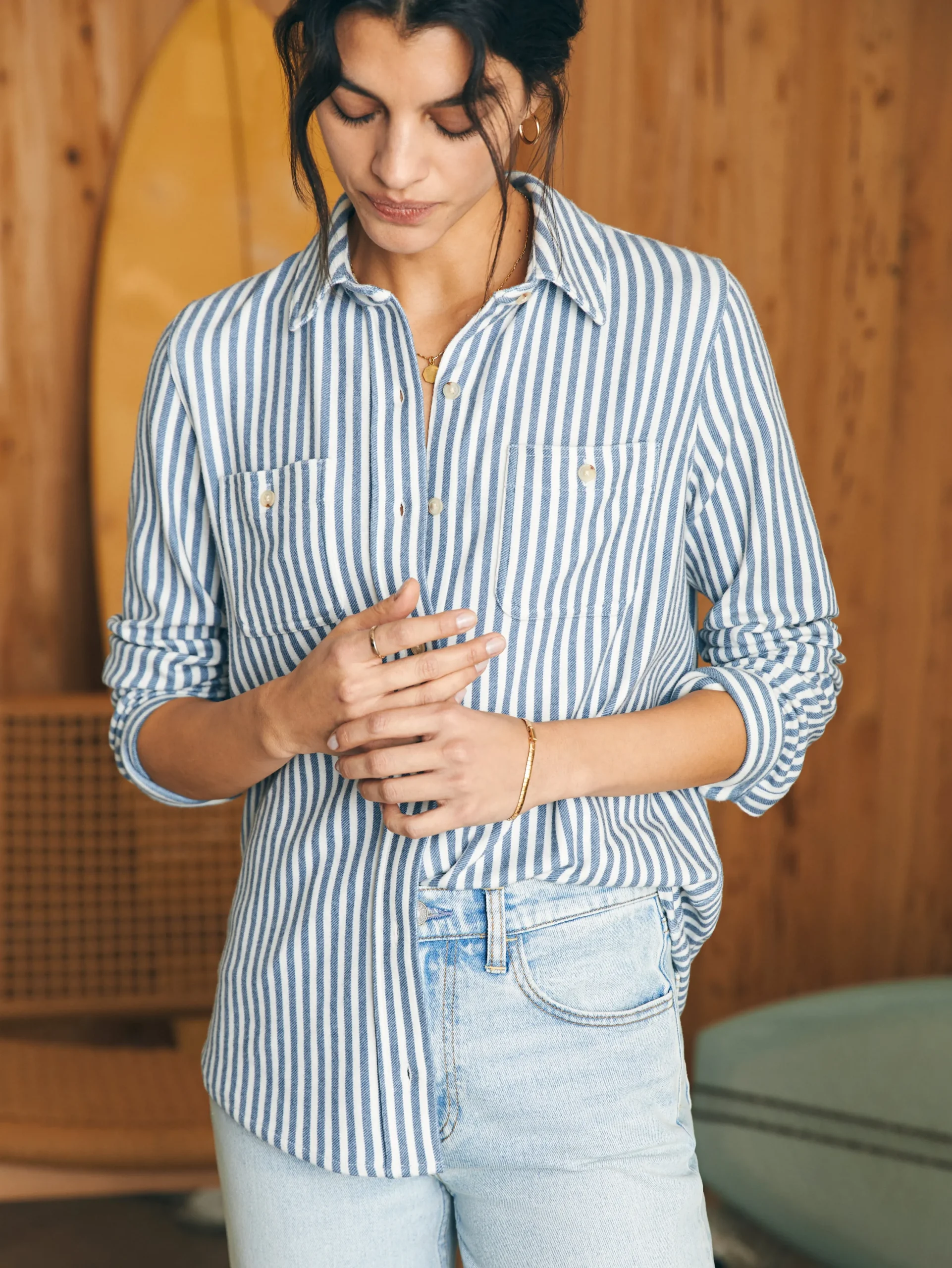 Women Faherty Brand Shirts & Tops*Legend™ Sweater Shirt -