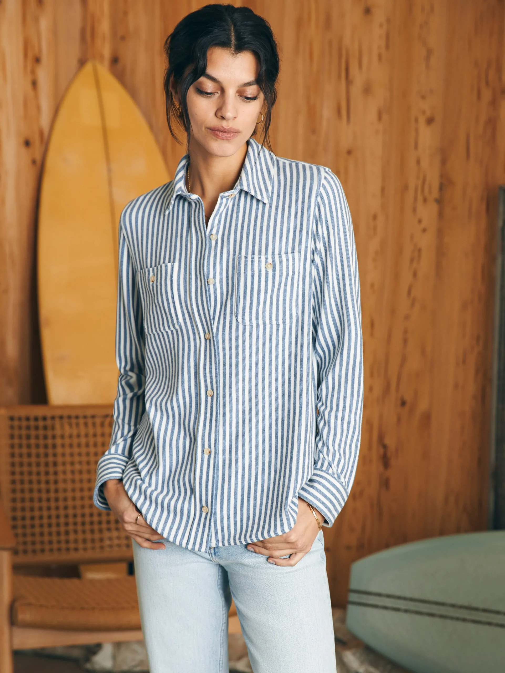 Women Faherty Brand Shirts & Tops*Legend™ Sweater Shirt -