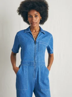 Women Faherty Brand Dresses|Overalls & Jumpsuits*Linen Denim Jumpsuit -