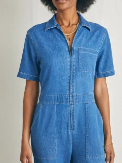 Women Faherty Brand Dresses|Overalls & Jumpsuits*Linen Denim Jumpsuit -