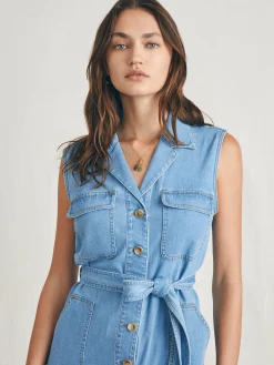 Women Faherty Brand Dresses|Overalls & Jumpsuits*Linen Denim Romper -