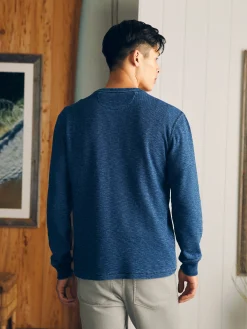 Faherty Brand T-Shirts & Henleys*Long-Sleeve Indigo Henley -