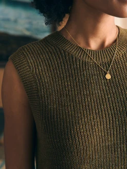 Women Faherty Brand Sweaters*Miramar Linen Muscle Tank -
