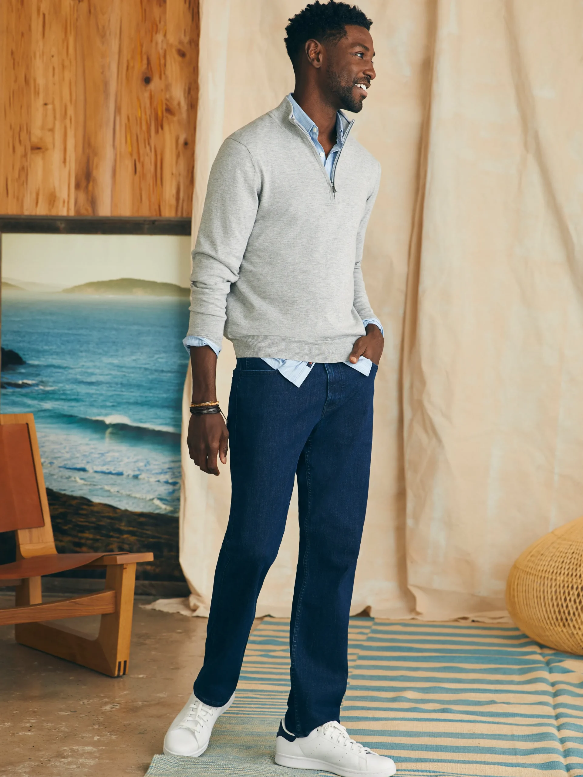 Faherty Brand Sweaters*Movement™ Quarter Zip Sweater -