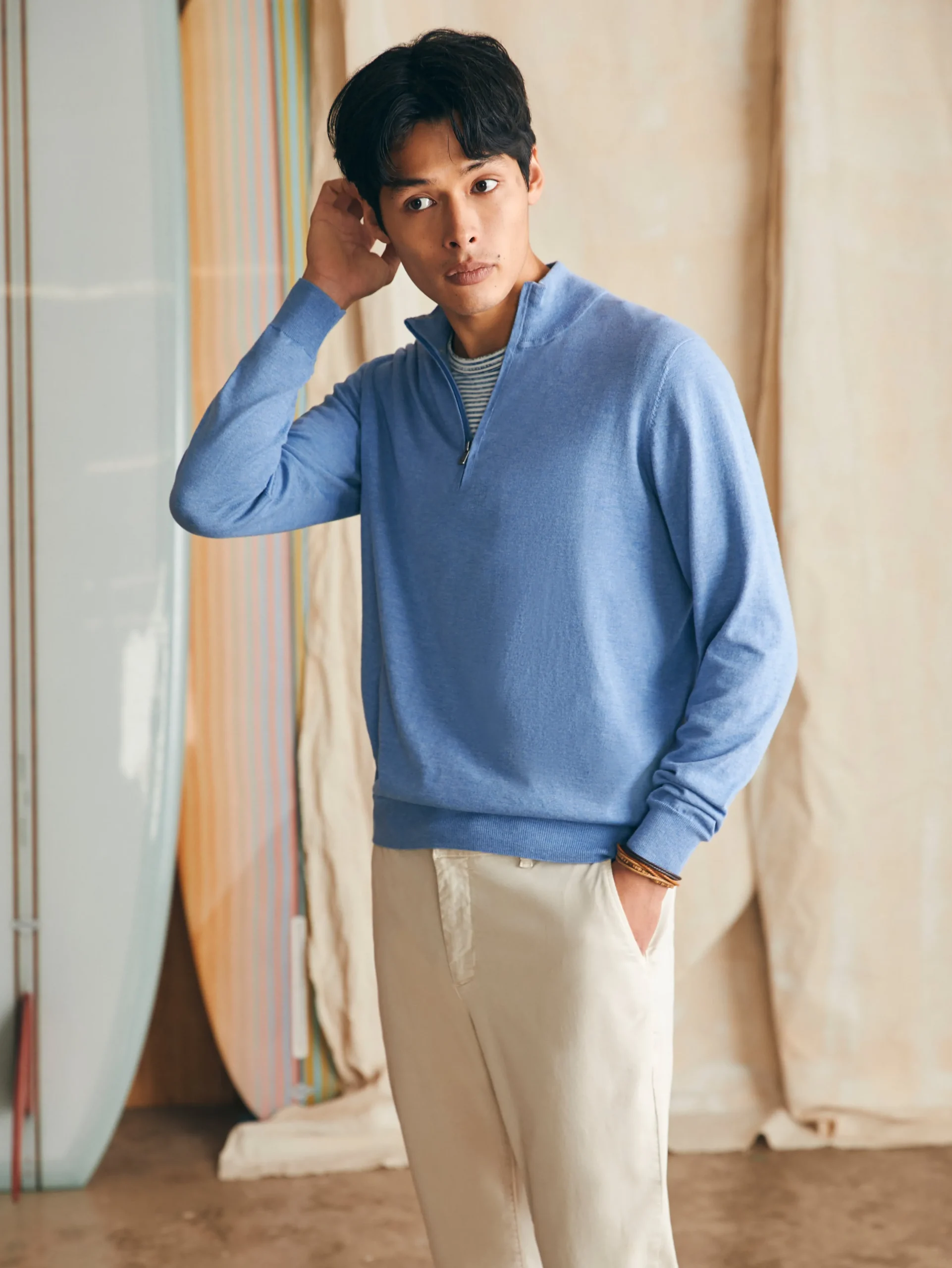 Faherty Brand Sweaters*Movement™ Quarter Zip Sweater (Tall) -