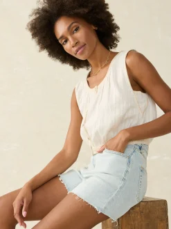 Women Faherty Brand Shorts & Skirts*Organic Cotton Denim Short -