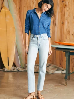 Women Faherty Brand Pants|Jeans*Organic Cotton Slim Straight Denim -