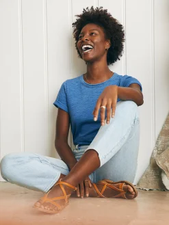 Women Faherty Brand Pants|Jeans*Organic Cotton Slim Straight Ankle Denim -