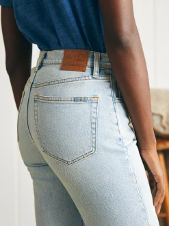 Women Faherty Brand Pants|Jeans*Organic Cotton Slim Straight Ankle Denim -