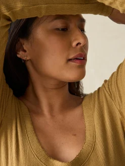 Women Faherty Brand T-Shirts*Pacific Pointelle Scoop Neck -