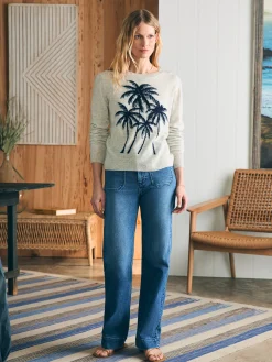 Women Faherty Brand Sweaters*Palm Coast Cashmere Crew -