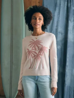 Women Faherty Brand Sweaters*Palm Coast Cashmere Crew -