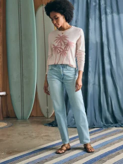 Women Faherty Brand Sweaters*Palm Coast Cashmere Crew -