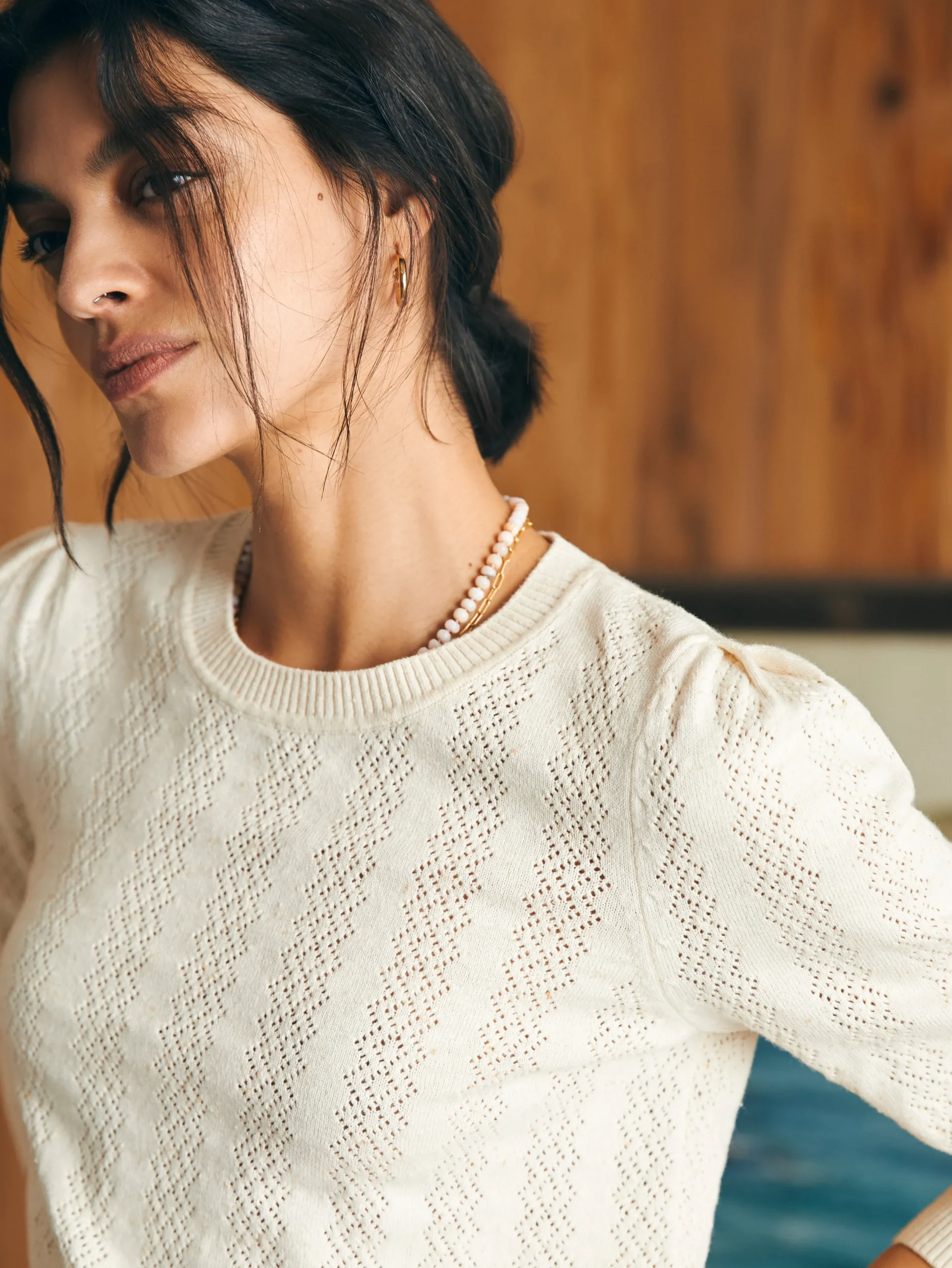 Women Faherty Brand Sweaters*Pointelle Lola Sweater -