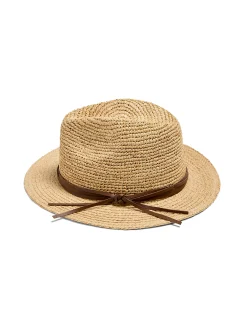 Women Faherty Brand Swim*Raffia Trim Crochet Fedora -