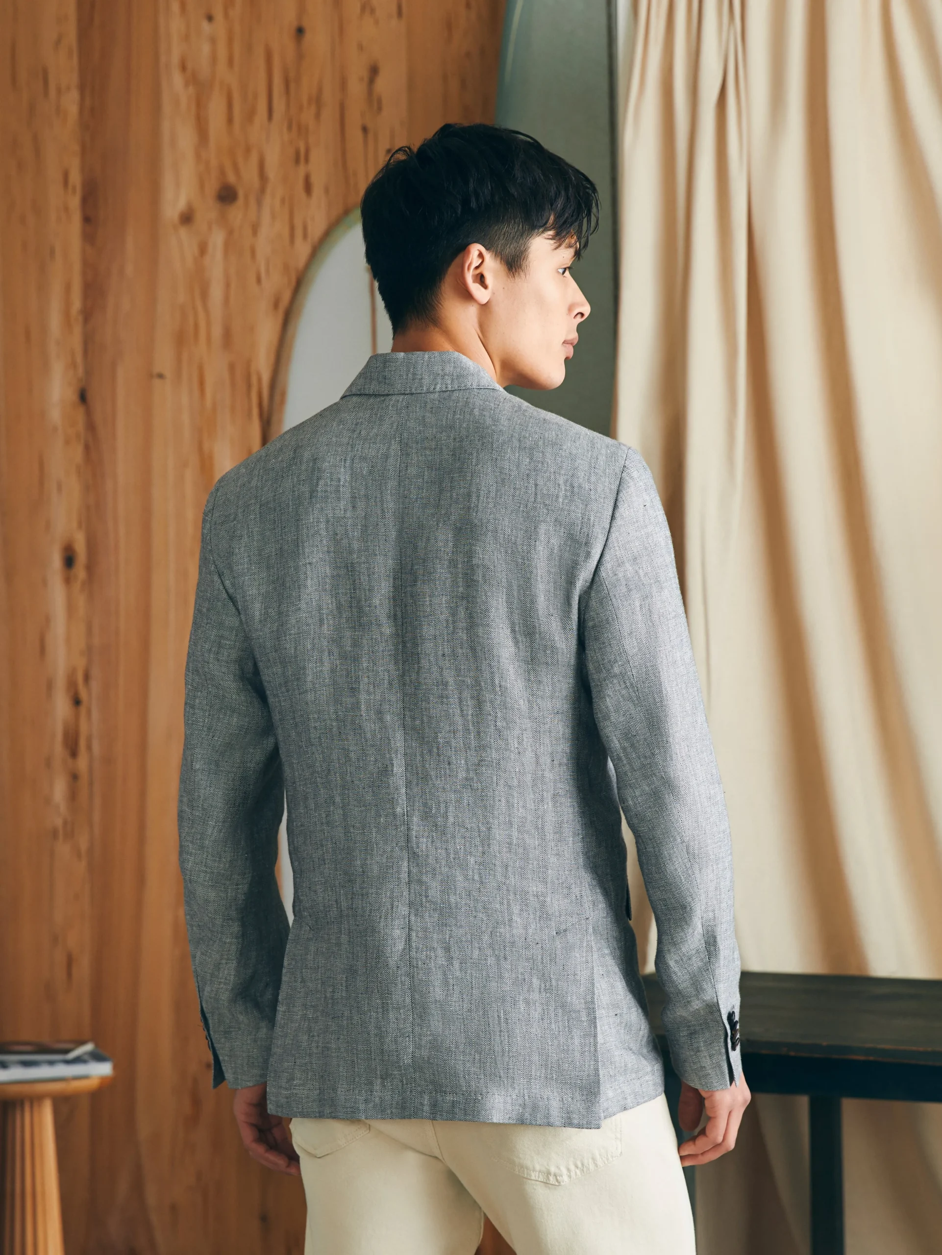Faherty Brand Blazers*Reserve Linen Herringbone Blazer -
