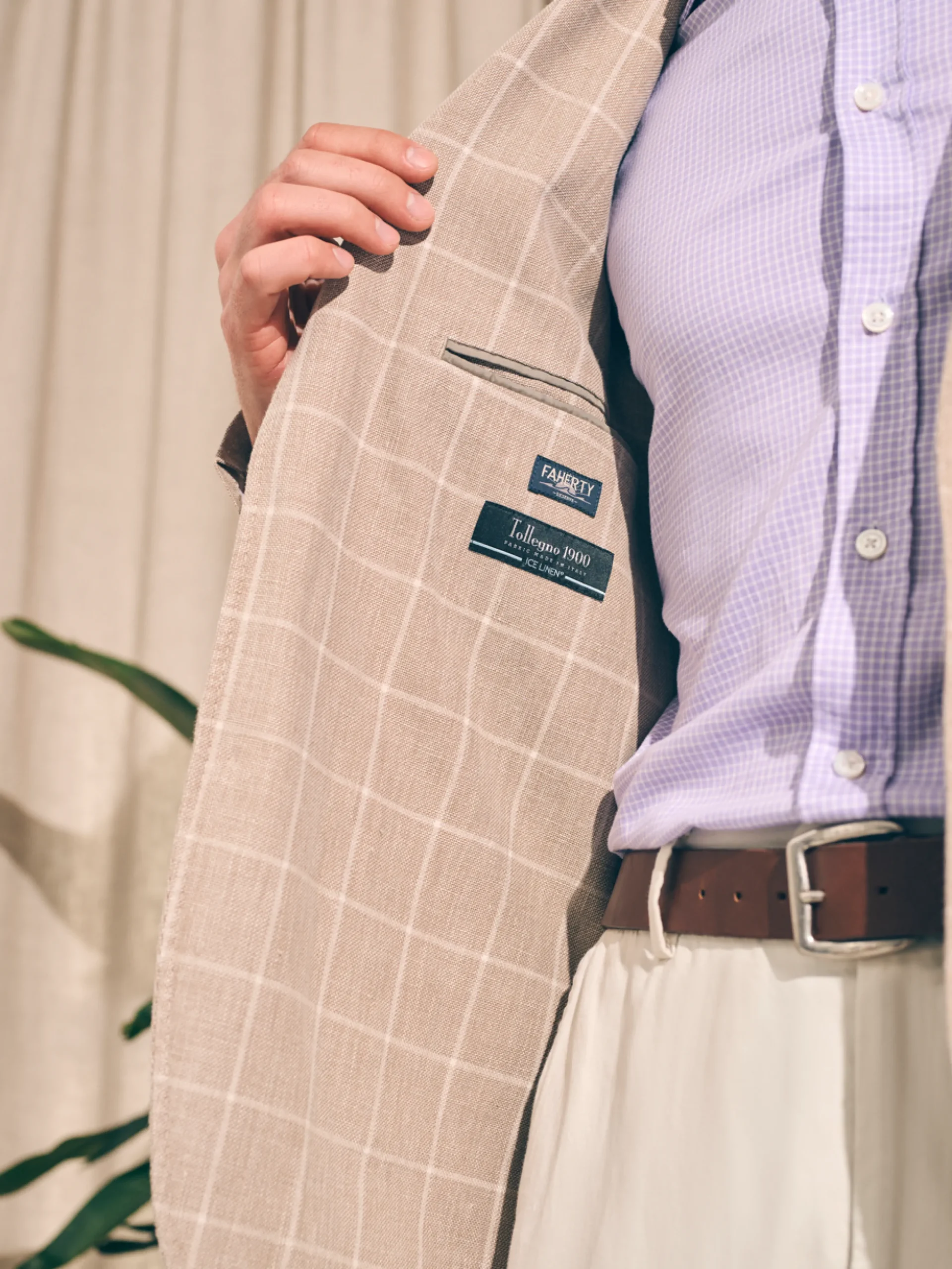 Faherty Brand Blazers*Reserve Linen Yarn Dyed Blazer -
