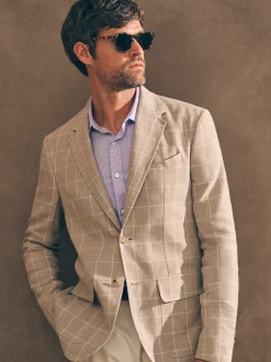 Faherty Brand Blazers*Reserve Linen Yarn Dyed Blazer -