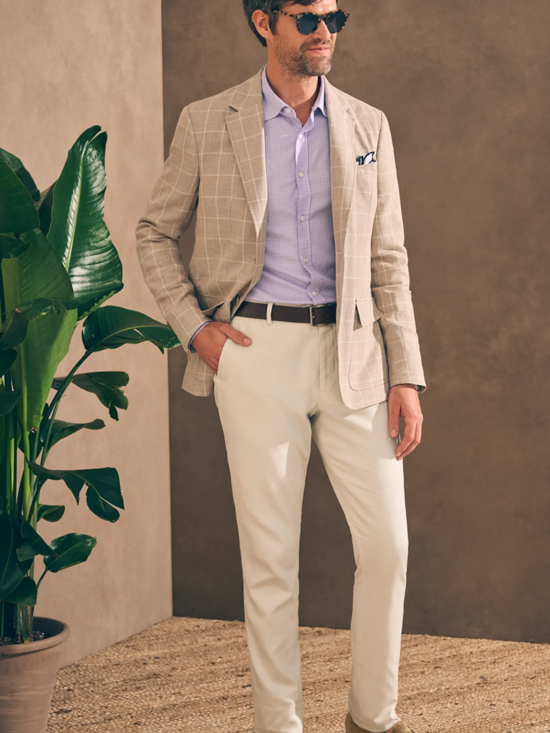 Faherty Brand Blazers*Reserve Linen Yarn Dyed Blazer -