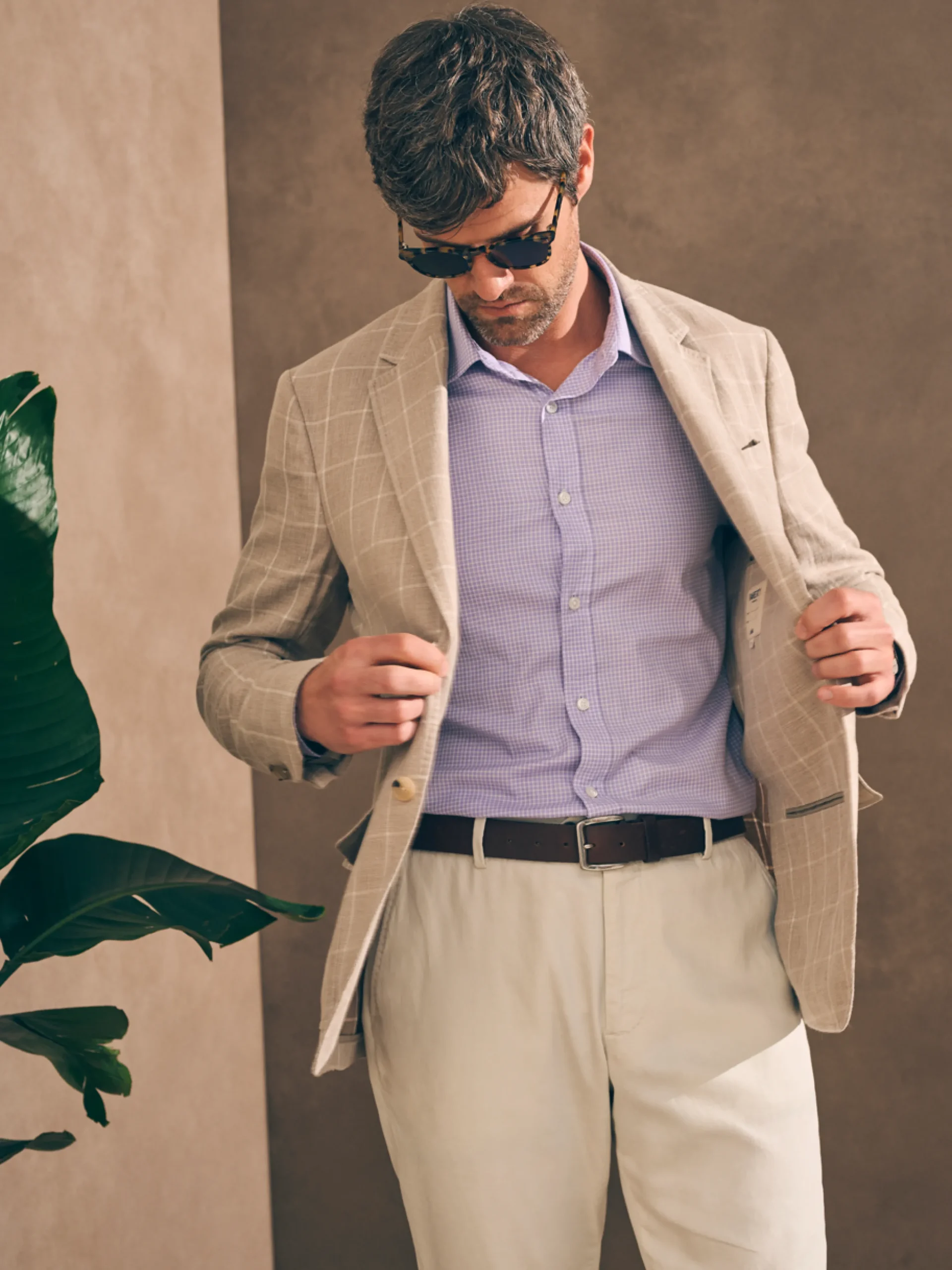 Faherty Brand Blazers*Reserve Linen Yarn Dyed Blazer -