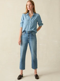 Women Faherty Brand Pants*90S Crop Jean -