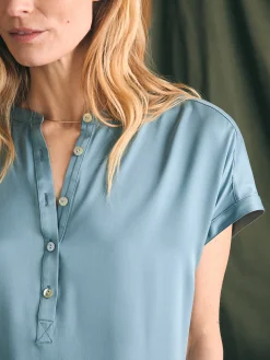 Women Faherty Brand Shirts & Tops*Sandwashed Silk Desmond Top -