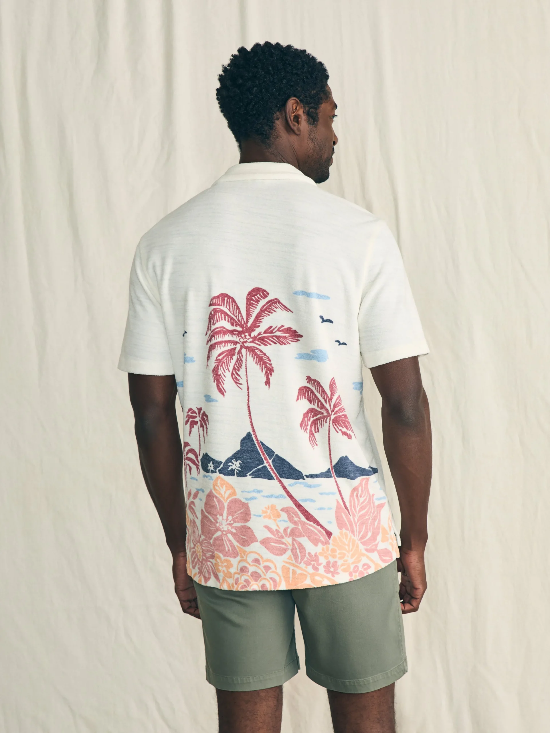 Faherty Brand Shirts*Short-Sleeve Cabana Towel Terry Shirt -