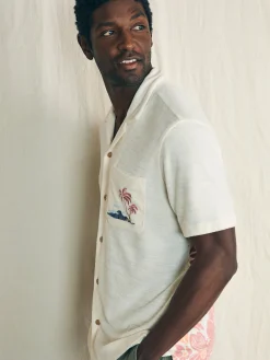 Faherty Brand Shirts*Short-Sleeve Cabana Towel Terry Shirt -