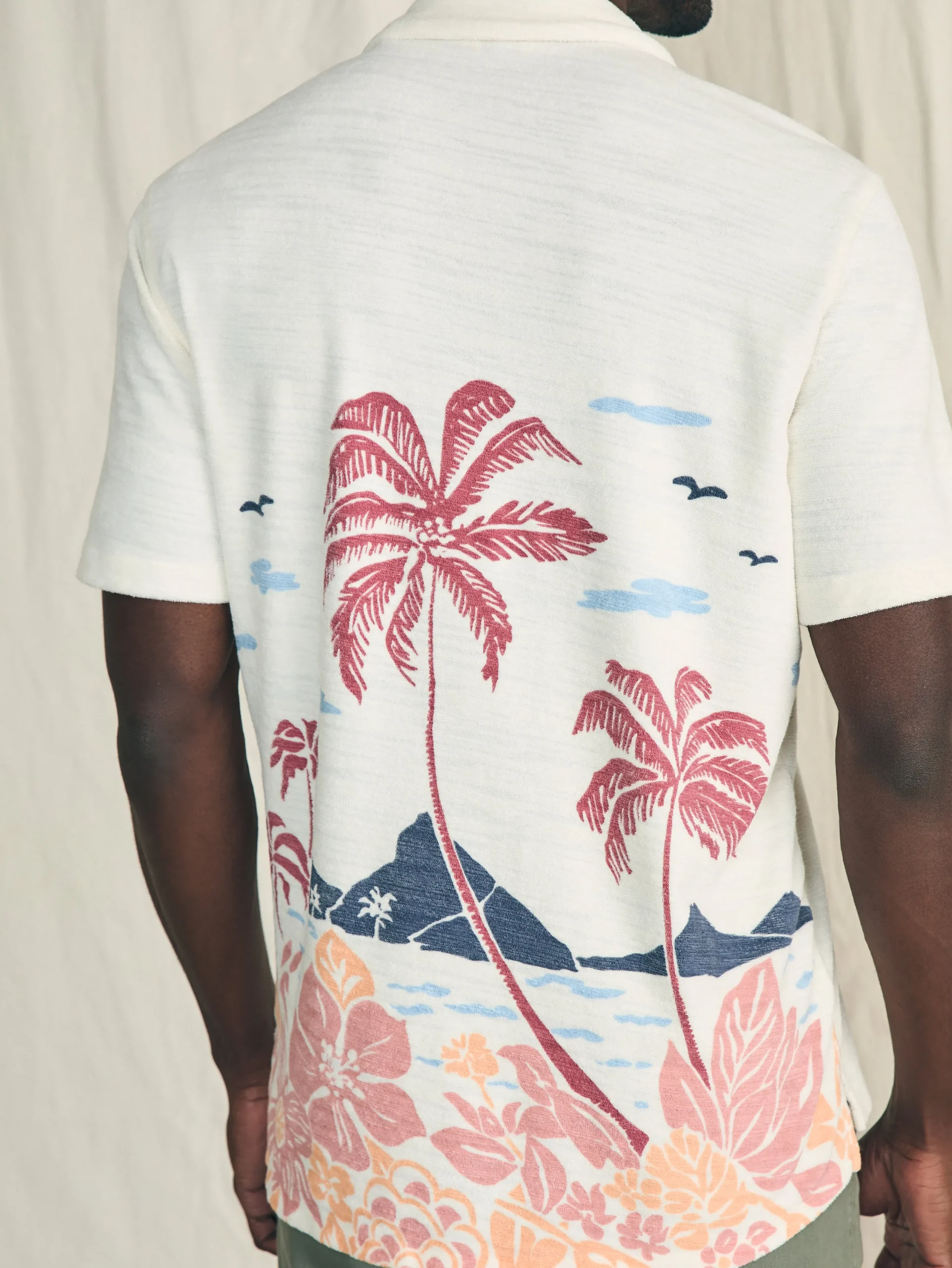 Faherty Brand Shirts*Short-Sleeve Cabana Towel Terry Shirt -