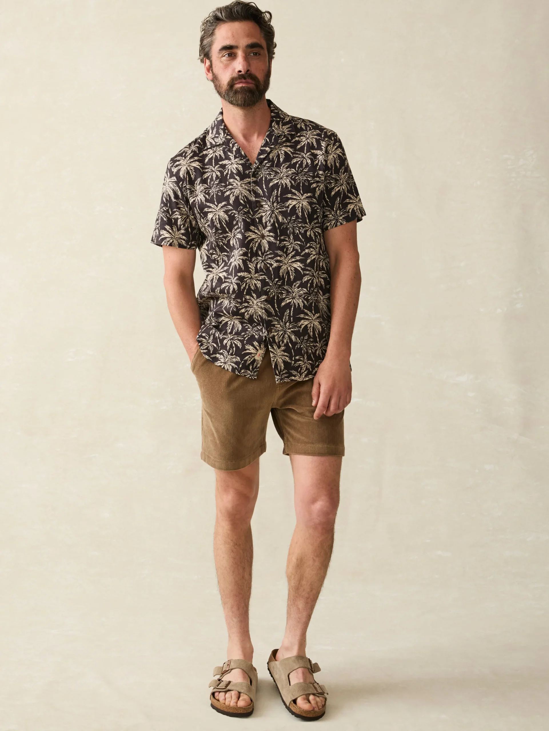 Faherty Brand Shirts*Short-Sleeve Hemp Blend Camp Shirt -