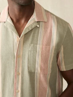 Faherty Brand Shirts*Short-Sleeve Hemp Blend Camp Shirt -