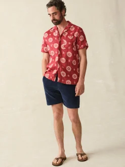 Faherty Brand Shirts*Short-Sleeve Hemp Blend Camp Shirt -