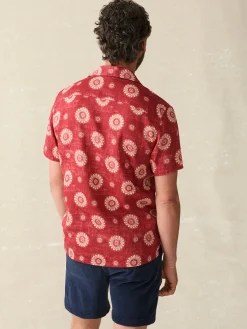 Faherty Brand Shirts*Short-Sleeve Hemp Blend Camp Shirt -