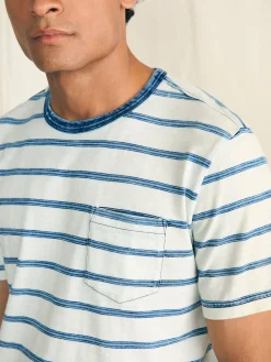 Faherty Brand T-Shirts & Henleys*Short-Sleeve Indigo Pocket Tee -