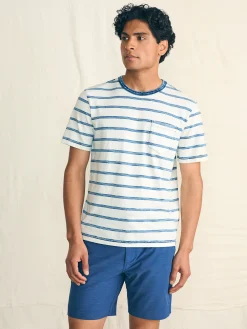 Faherty Brand T-Shirts & Henleys*Short-Sleeve Indigo Pocket Tee -