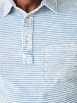 Faherty Brand Polo Shirts|T-Shirts & Henleys*Short-Sleeve Indigo Polo Shirt -