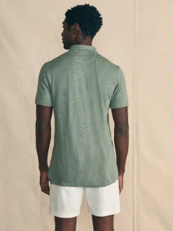 Faherty Brand Polo Shirts*Short-Sleeve Linen Polo -