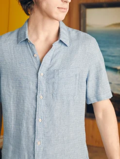 Faherty Brand Shirts*Short-Sleeve Palma Linen Shirt -