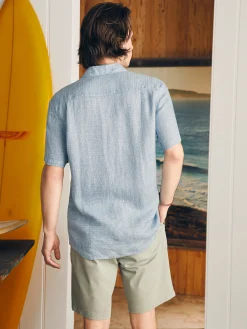 Faherty Brand Shirts*Short-Sleeve Palma Linen Shirt -