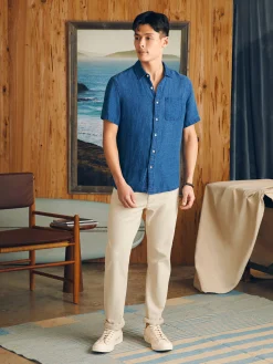 Faherty Brand Shirts*Short-Sleeve Palma Linen Shirt -