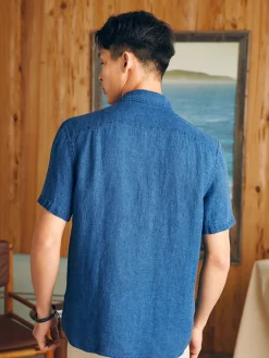 Faherty Brand Shirts*Short-Sleeve Palma Linen Shirt -