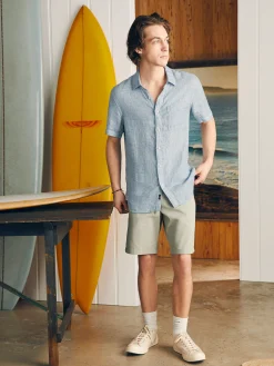 Faherty Brand Shirts*Short-Sleeve Palma Linen Shirt (Tall) -