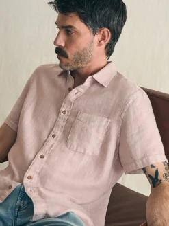 Faherty Brand Shirts*Short-Sleeve Palma Linen Shirt -
