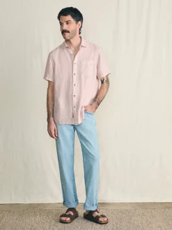 Faherty Brand Shirts*Short-Sleeve Palma Linen Shirt -