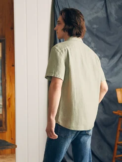 Faherty Brand Shirts*Short-Sleeve Palma Linen Shirt -