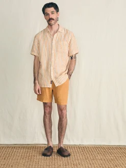 Faherty Brand Shirts*Short-Sleeve Palma Linen Shirt -